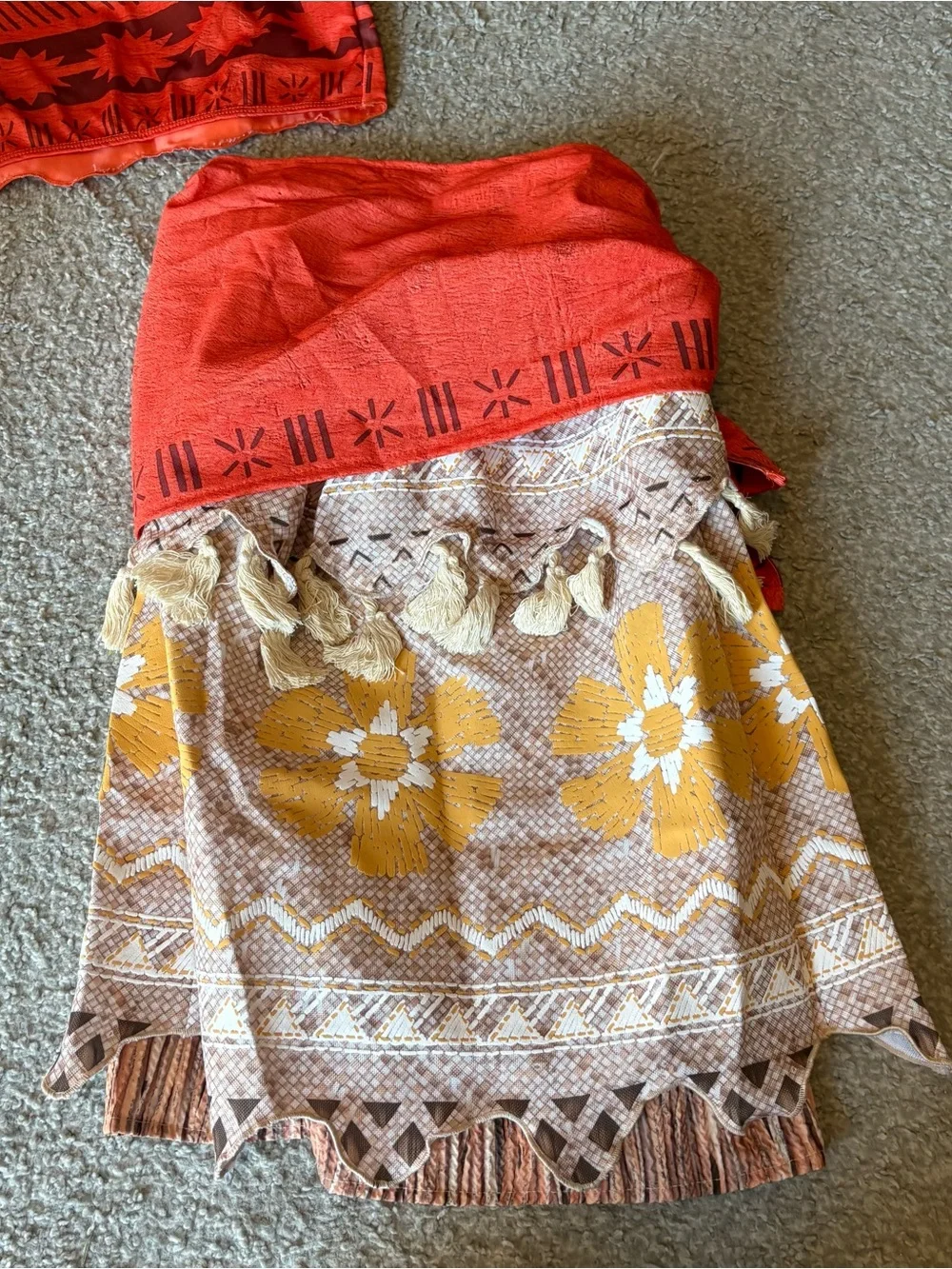 Disney Store Moana 2 Piece Skirt Dress Costume NEW Sz 7/8 Halloween Land Cruise
